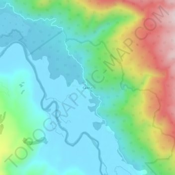 Mapa topográfico Cadillal, altitud, relieve