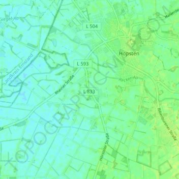 Mapa topográfico Breischen, altitud, relieve