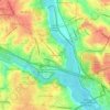Mapa topográfico Riverbanks, altitud, relieve