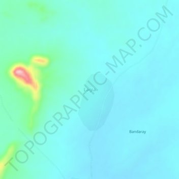 Mapa topográfico Lagia, altitud, relieve