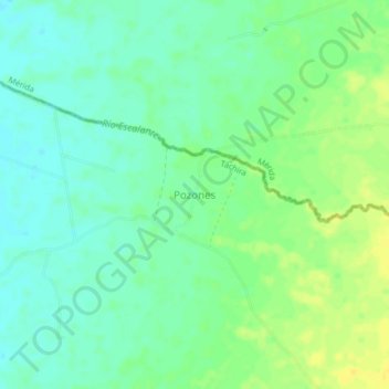 Mapa topográfico Pozones, altitud, relieve