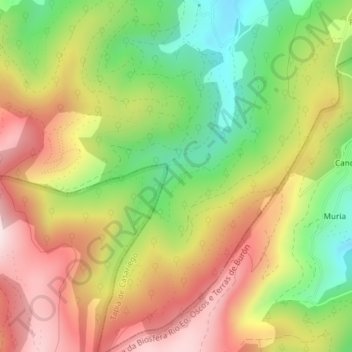 Mapa topográfico Bao del Bello, altitud, relieve