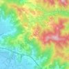Mapa topográfico Montigiano, altitud, relieve