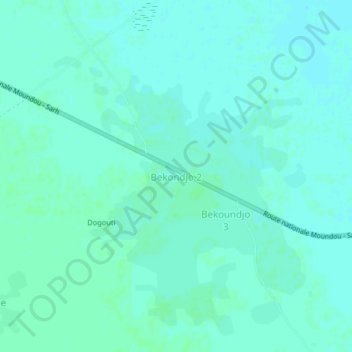 Mapa topográfico Bekondjo 2, altitud, relieve