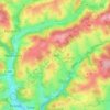 Mapa topográfico Olpe, altitud, relieve