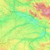Mapa topográfico Dingolfing-Landau, altitud, relieve