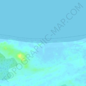 Mapa topográfico Praia do Amor, altitud, relieve