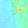 Mapa topográfico Nuevo Tallan, altitud, relieve