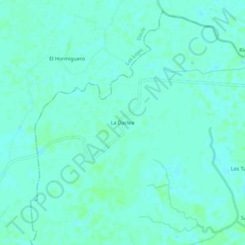 Mapa topográfico La Daclea, altitud, relieve