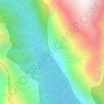 Mapa topográfico Coast Mountains, altitud, relieve