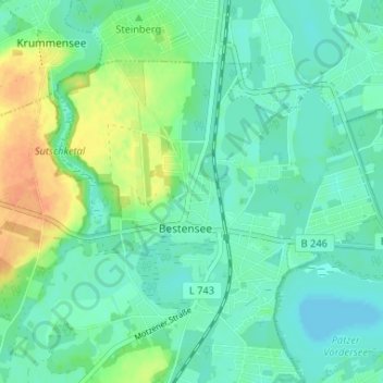 Mapa topográfico Groß Besten, altitud, relieve