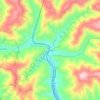 Mapa topográfico Dante, altitud, relieve