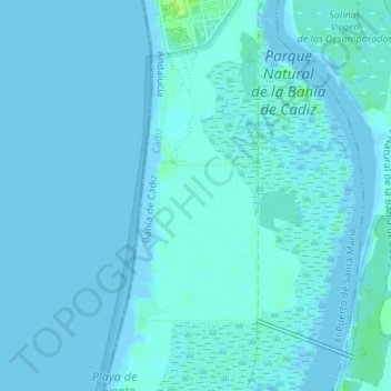 Mapa topográfico Los Toruños, altitud, relieve