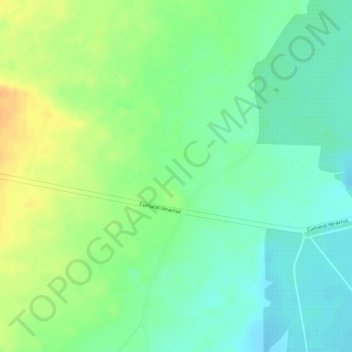 Mapa topográfico Montebello, altitud, relieve