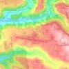 Mapa topográfico Palmital dos Fundos, altitud, relieve