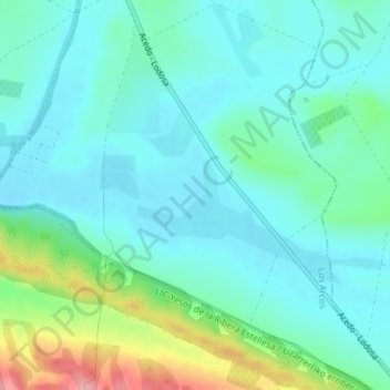 Mapa topográfico Junquera, altitud, relieve
