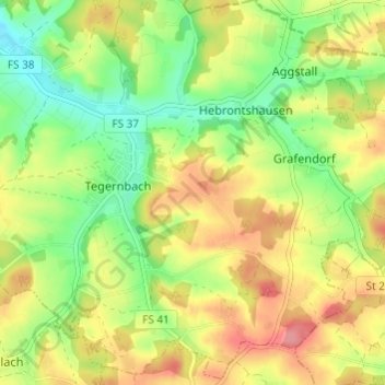 Mapa topográfico Pumpernudl, altitud, relieve
