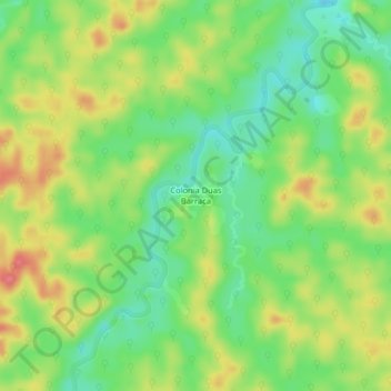 Mapa topográfico Colonia Duas Barraca, altitud, relieve