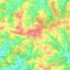 Mapa topográfico Wald bei Winhöring, altitud, relieve