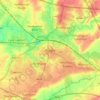 Mapa topográfico Rugby, altitud, relieve