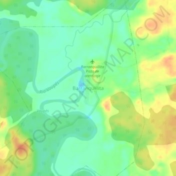 Mapa topográfico Barranquillita, altitud, relieve