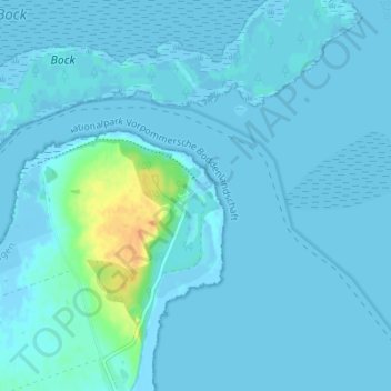 Mapa topográfico Barhöft, altitud, relieve