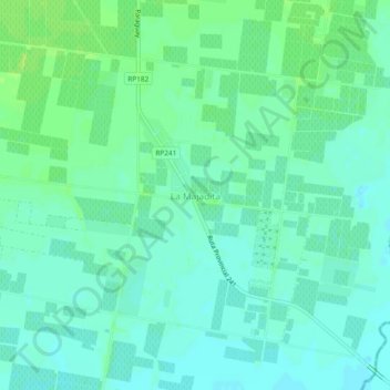 Mapa topográfico La Majadita, altitud, relieve