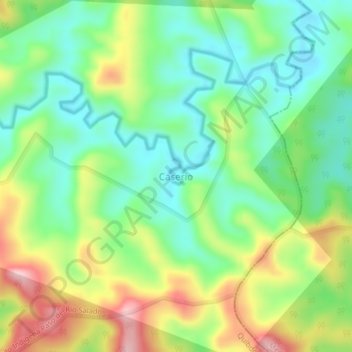 Mapa topográfico Caserio, altitud, relieve