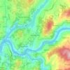Mapa topográfico Alpendurada, altitud, relieve