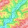 Mapa topográfico Bernsau, altitud, relieve