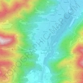 Mapa topográfico Point, altitud, relieve