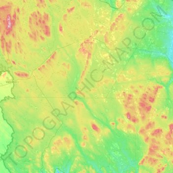 Mapa topográfico Birch Island, altitud, relieve