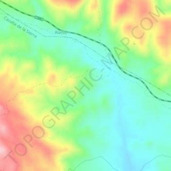 Mapa topográfico La Esperanza, altitud, relieve