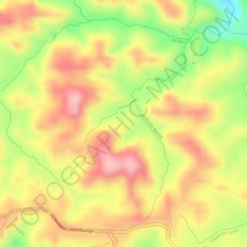 Mapa topográfico Uraba, altitud, relieve