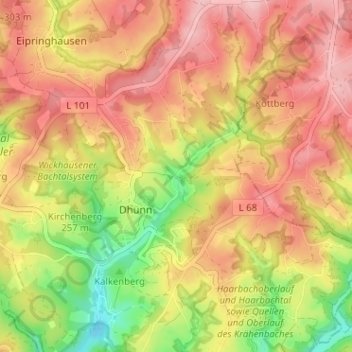 Mapa topográfico Staelsmühle, altitud, relieve