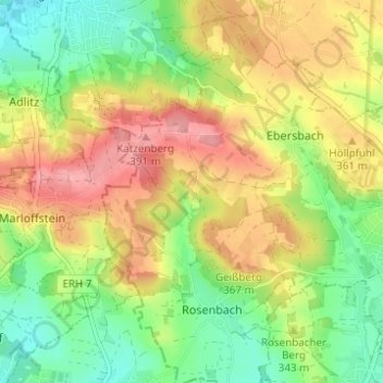 Mapa topográfico Wellucken, altitud, relieve