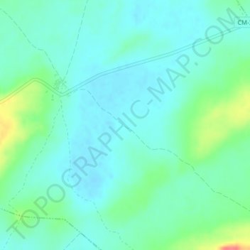 Mapa topográfico Monte Aragón, altitud, relieve