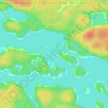 Mapa topográfico Wolseley Bay, altitud, relieve