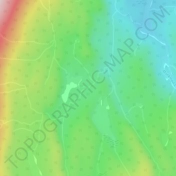 Mapa topográfico Horsetail Falls, altitud, relieve