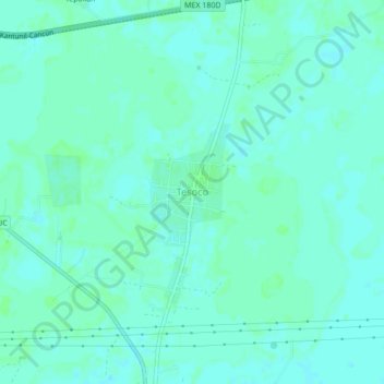 Mapa topográfico Tesoco, altitud, relieve