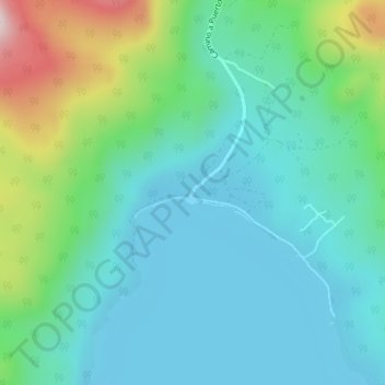 Mapa topográfico Puerto Patriada, altitud, relieve