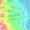 Mapa topográfico Telde, altitud, relieve