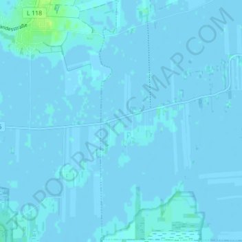 Mapa topográfico Siedenteil, altitud, relieve