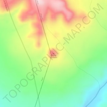Mapa topográfico Morro do Padre, altitud, relieve