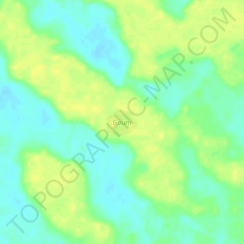 Mapa topográfico Goum, altitud, relieve