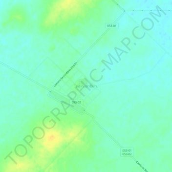 Mapa topográfico Tedín Uriburu, altitud, relieve