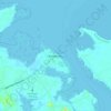 Mapa topográfico Semporna, altitud, relieve
