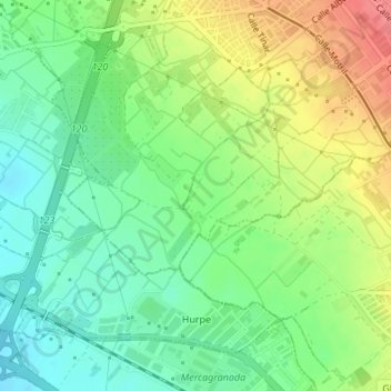 Mapa topográfico Peñasola, altitud, relieve