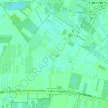 Mapa topográfico Heinfelde, altitud, relieve