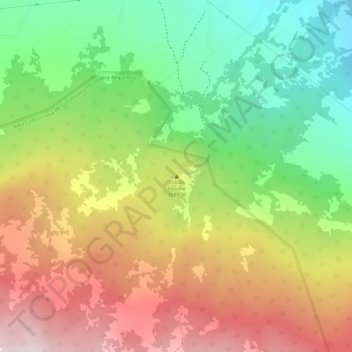 Mapa topográfico Volcán Xistune, altitud, relieve